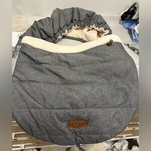 Grey winter car seat cover